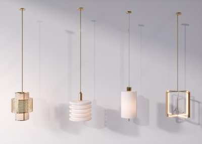 新中式轻奢吊灯3D模型下载